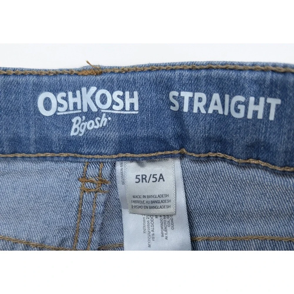 OshKosh B'Gosh‎ Straight Fit Blue Denim Wash Tapered Leg Kid's Size 5R